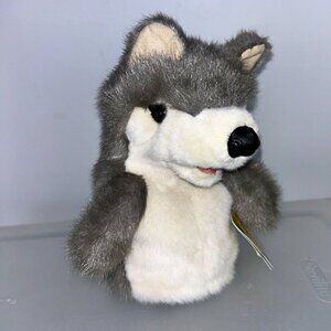 Folkmanis Little Wolf Gray and White Furry Small Hand Puppet 9" Plush